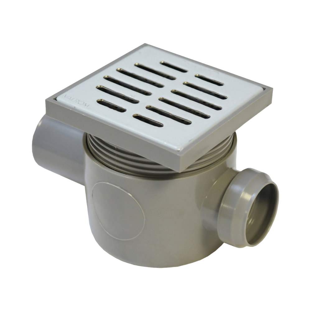 Sifon VALEasy "V" pardoseala 1IN D. 40-1OUT D.50 H80 prelungire si gratar inox Valrom [1]