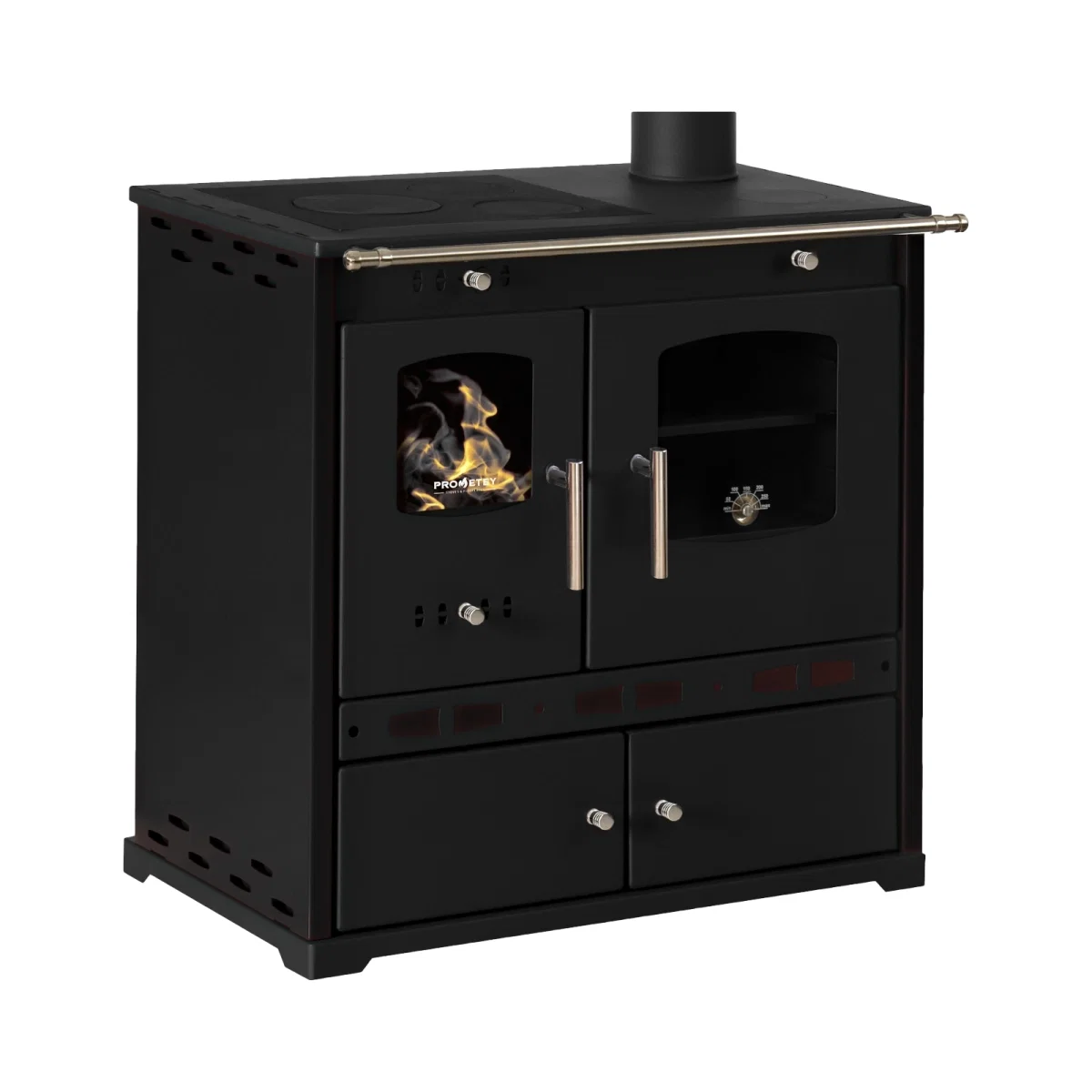 Soba cu cuptor PRAKTIK LUX negru [1]