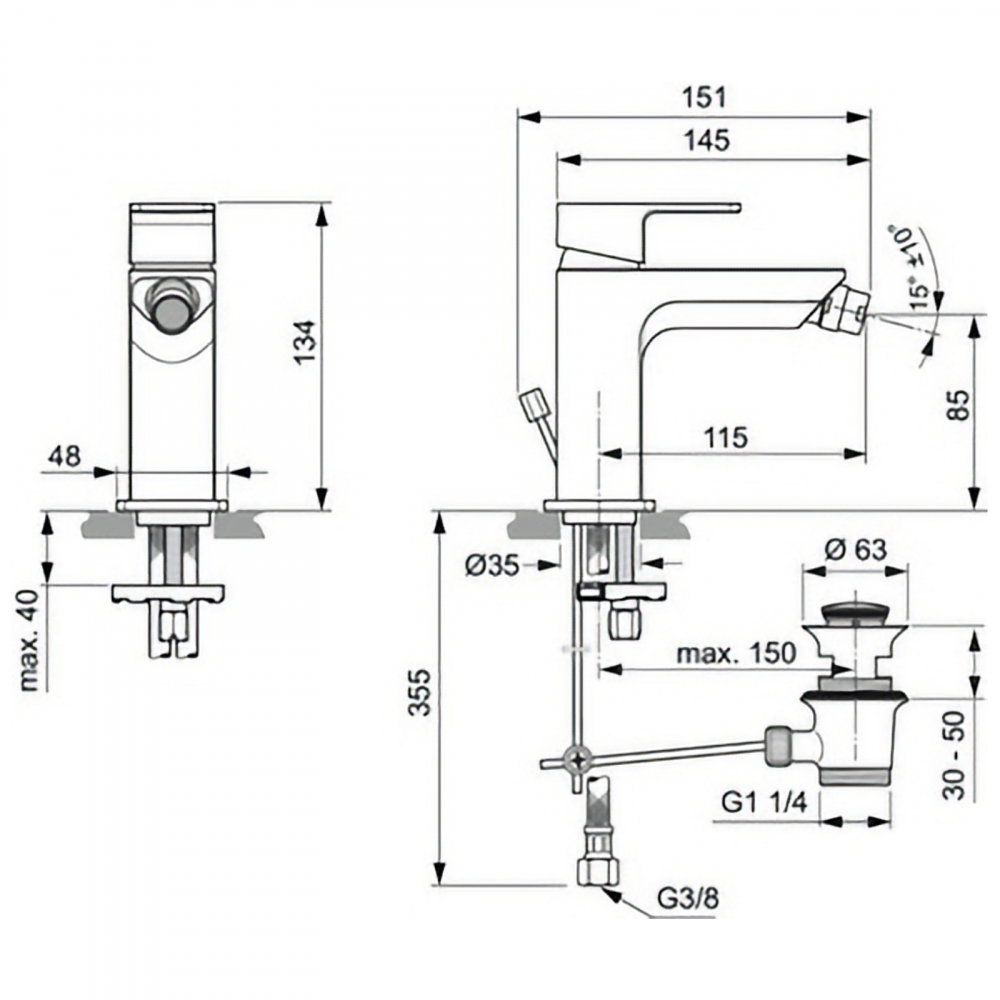 Baterie bideu EDGE Ideal Standard [4]