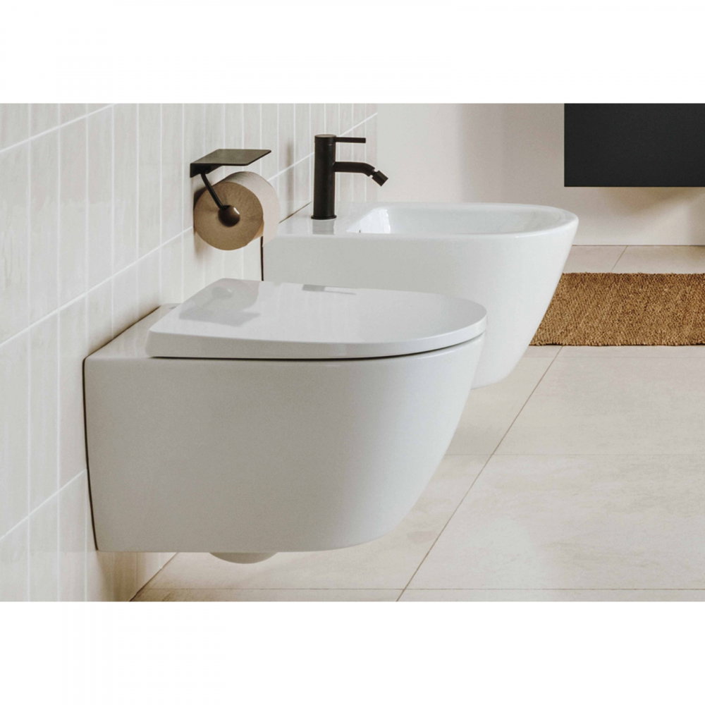 Vas WC suspendat din portelan, Rimless, cu evacuare orizontala ONA Roca [5]