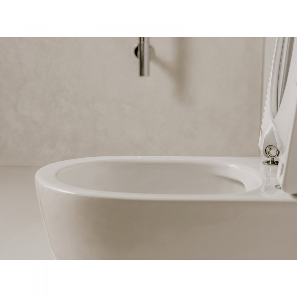 Vas WC suspendat din portelan, Rimless, cu evacuare orizontala ONA Roca [2]
