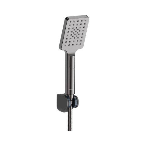Accesorii dus - 2432880 - Set para, furtun, suport 3 functii, gri LOFT gun metal VALVEX