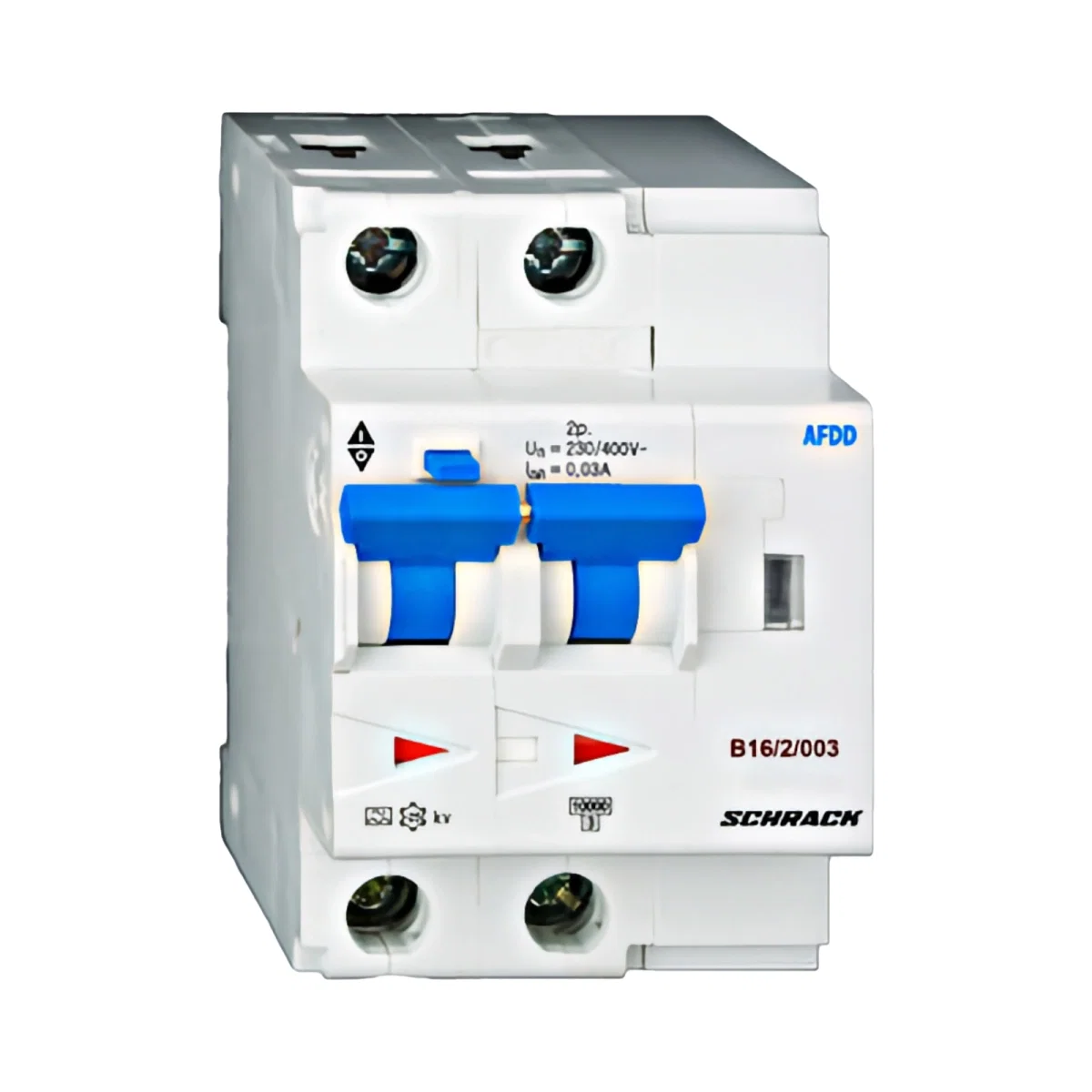 Tablouri electrice, disjunctoare si sigurante - AFDD, SERIA LISA, B 16 A, 2 POLI, 30 MA, TIP A, 10 KA