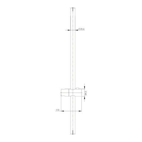 Bara suport dus, reglabil, alama sanitara, cromat, 70 cm Stella Roca [1]