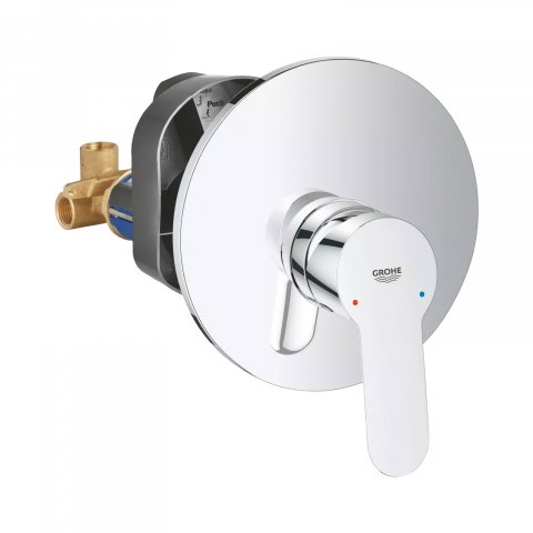 Baie - Baterie dus Grohe BauEdge, montaj incastrat, corp ingropat inclus, crom