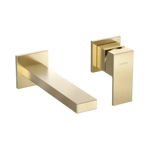 Baie - Baterie lavoar cu montaj ingropat, pe perete ARS Brushed Gold Valvex