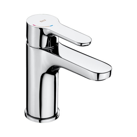 Baterii lavoar - Baterie lavoar fara ventil, cu aerator si racorduri flexibile, Cold Start, inaltime S Roca