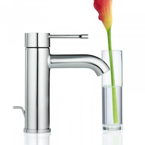 Baterie lavoar Grohe Essence S size, pipa rotunjita, ventil pop-up, crom [1]