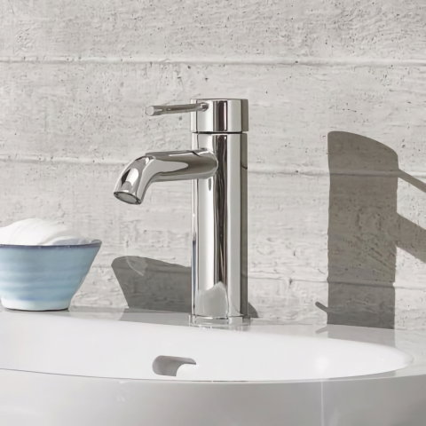 Baterie lavoar Grohe Essence S size, pipa rotunjita, ventil pop-up, crom [2]