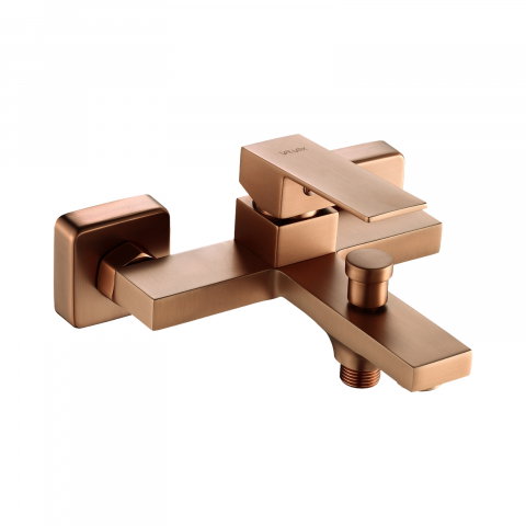 Baie - Baterie pentru cada si dus cu montaj pe perete ARS Satin Copper Valvex