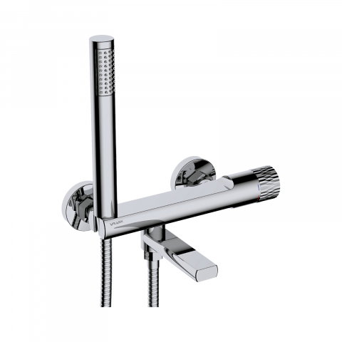 Baie - Baterie pentru cada si dus cu montaj pe perete DECOR Chrome Valvex