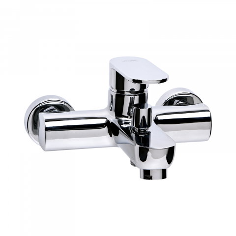 Baie - Baterie pentru cada si dus cu montaj pe perete TUBE Chrome Valvex