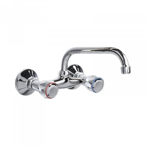 Baie - Baterie pentru lavoar cu teava scurta, cu montaj pe perete CLASS Chrome Valvex