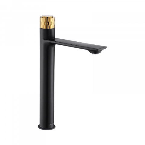Baie - Baterie stativa inalta pentru lavoar DECOR Black&Gold Valvex