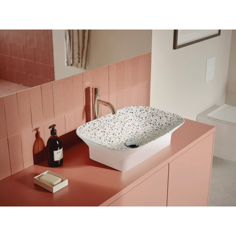 Lavoar pe blat Bathco ASPEN RECTANGULAR TERRAZZO COLORS 580x380x140 mm [1]