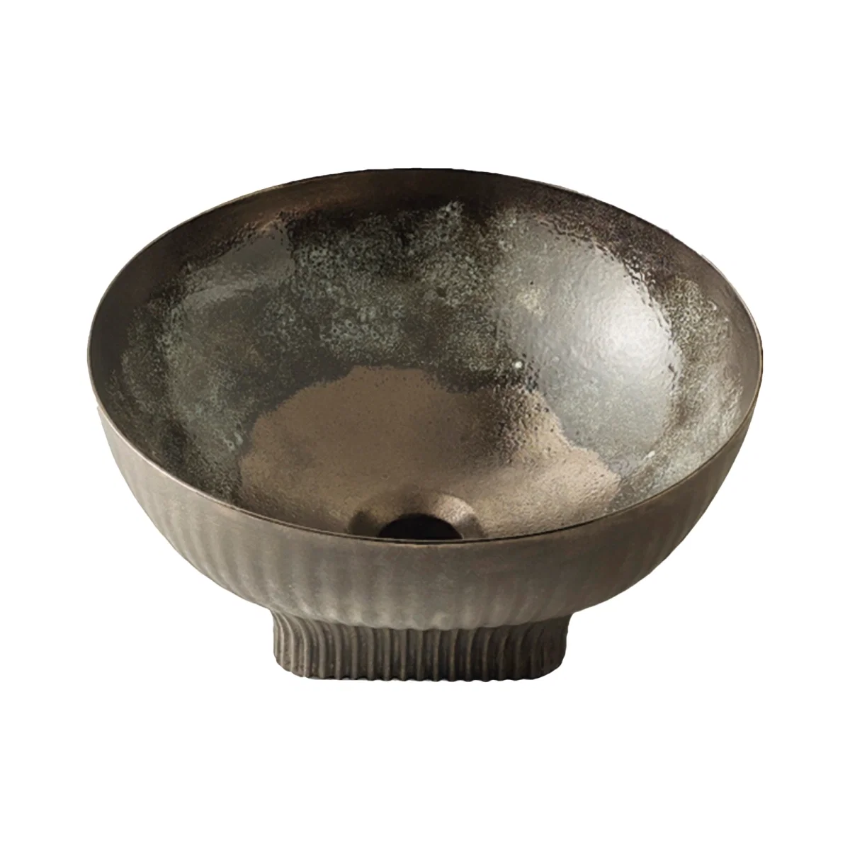 Baie - Lavoar pe blat Bathco DOBRA BLACK AGED 380x180 mm