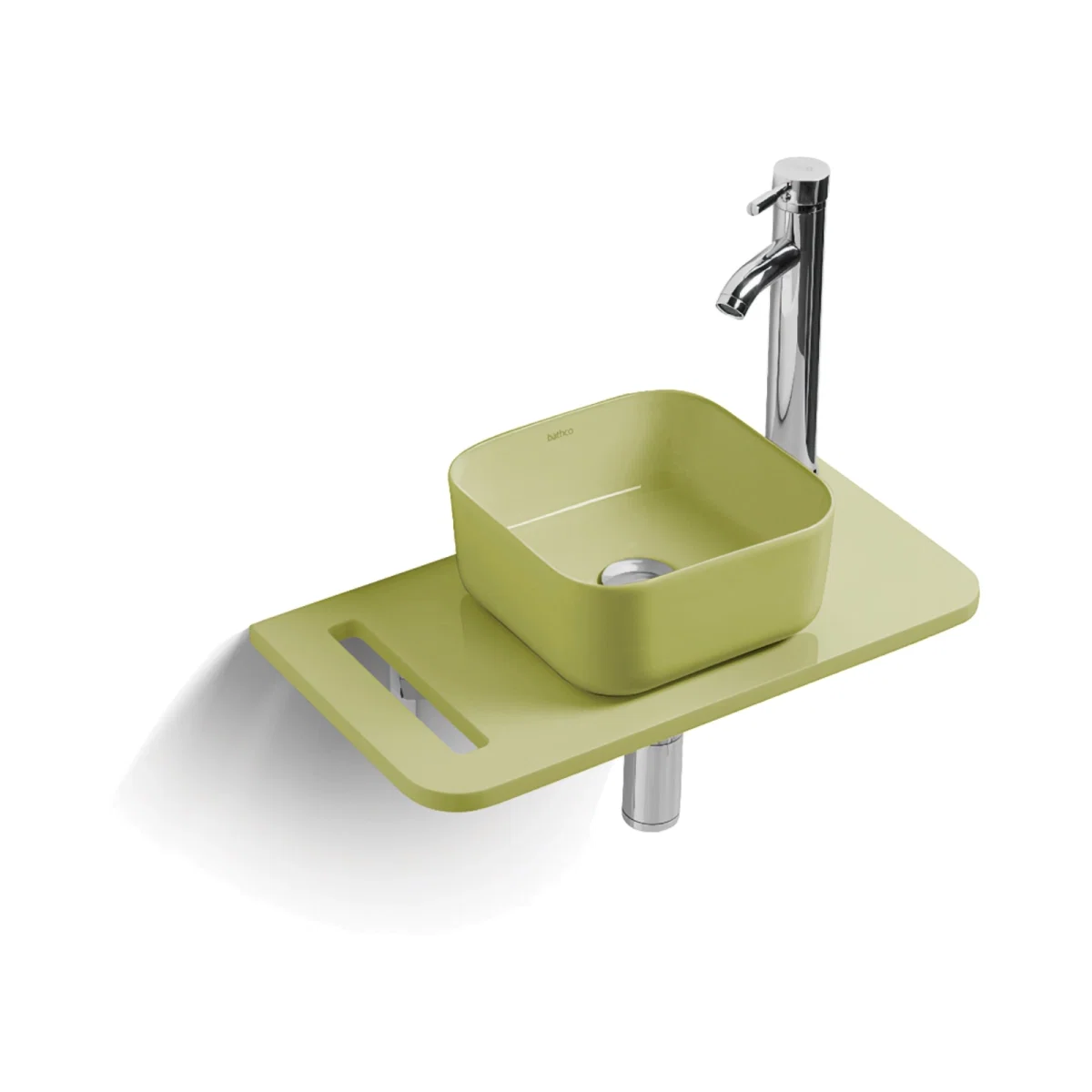 Baie - Set lavoar Bathco CUBE 25 COLORS LIME 550x300x560 mm