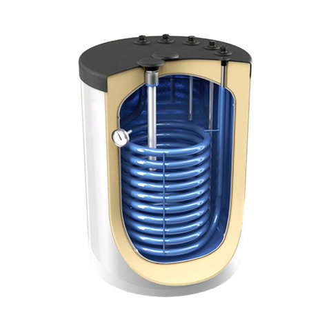 Boilere termoelectrice - Boiler indirect pentru apa calda menajera Tesy EV 10S 120 60 Z PS, montaj sub centrala, izolatie PU