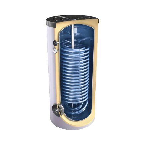 Boilere termoelectrice - Boiler pardoseala 1 serpentina marita pentru pompa de caldura 200 TESY EV 2x15