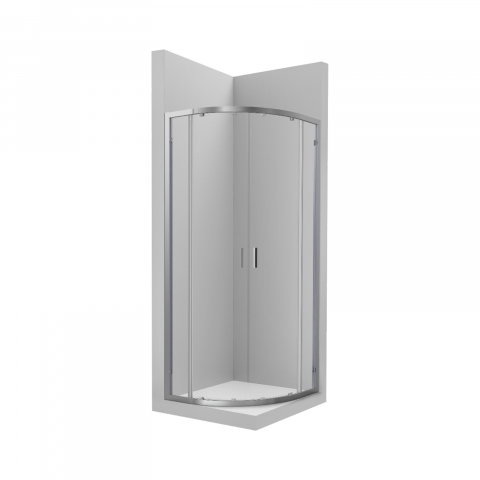 Baie - Cabina de dus semirotunda, cu 2 usi glisante + 2 panouri fixe (R500), nu include cadita de dus, 900 x 1950 mm, Victoria MR Roca