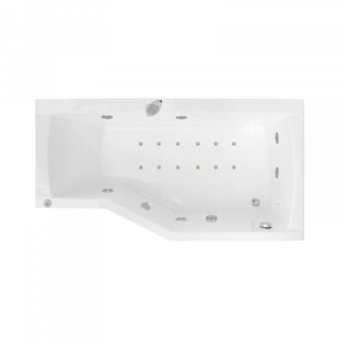 Baie - Cada de baie asimetrica dreapta Duo Tronic 170 x 90 x 70 cm NOA Belform