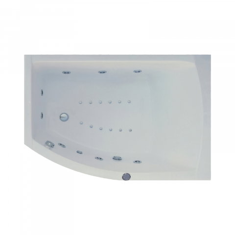 Baie - Cada de baie asimetrica stanga MAGNUS Duo Light 160 x 115 x 80 cm Belform