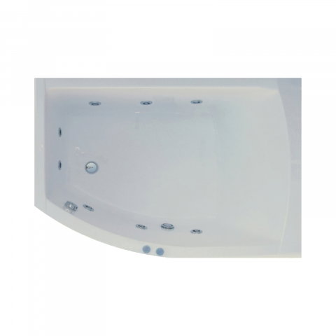 Baie - Cada de baie asimetrica stanga MAGNUS Hidro 160 x 115 x 80 cm Belform