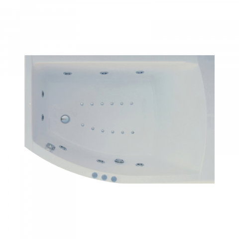 Baie - Cada de baie asimetrica stanga MAGNUS Hidro Air 160 x 115 x 80 cm Belform