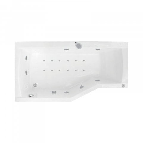 Baie - Cada de baie asimetrica stanga Duo Tronic 170 x 90 x 70 cm NOA Belform