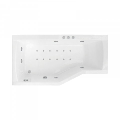 Baie - Cada de baie asimetrica stanga Hidro Air 170 x 90 x 70 cm NOA Belform