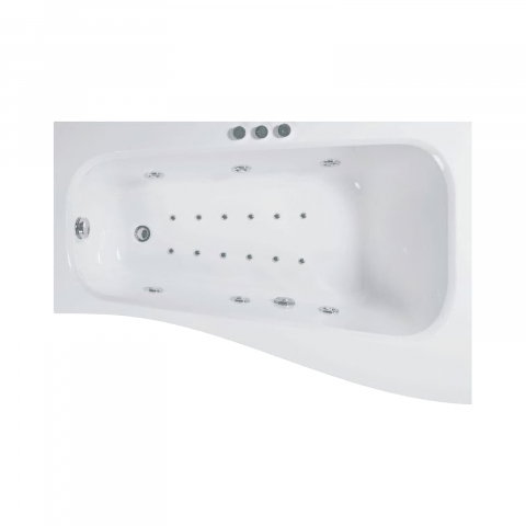 Baie - Cada de baie asimetrica stanga SENSO Hidro Air 150 x 100 x 70 cm Belform
