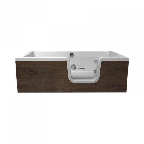 Cada de baie Carmen cu usa din sticla 170 x 80 x 55 cm Fibrex [5]