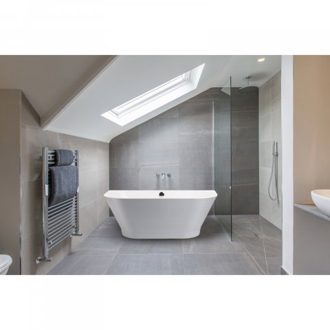 Cada de baie freestanding Bristol, alb 170 x 80 x 60 cm Fibrex [2]