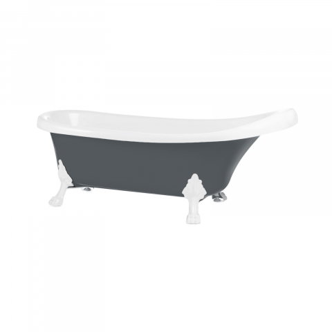 Cada de baie freestanding Knossos, gri antracit 170 x 70 x 60 cm Fibrex [1]