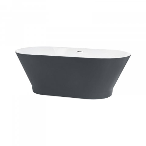 Baie - Cada de baie freestanding Oslo, gri antracit 170 x 80 x 60 cm Fibrex