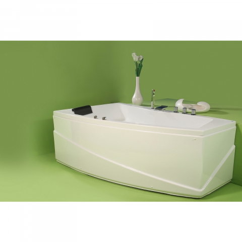 Cada de baie Greta, dreapta, alb 170 x 100 x 45 cm Fibrex [2]