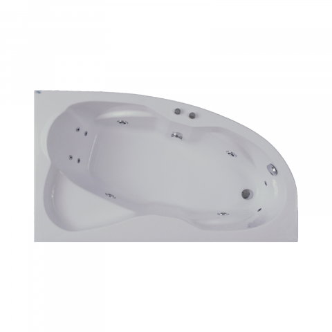 Cada de baie Nicole, stanga, alb 170 x 100 x 40.5 cm Fibrex [2]
