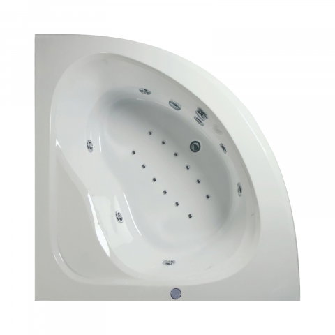 Baie - Cada de baie pe colt DAHLIA Duo Light 150 x 150 x 47 cm Belform
