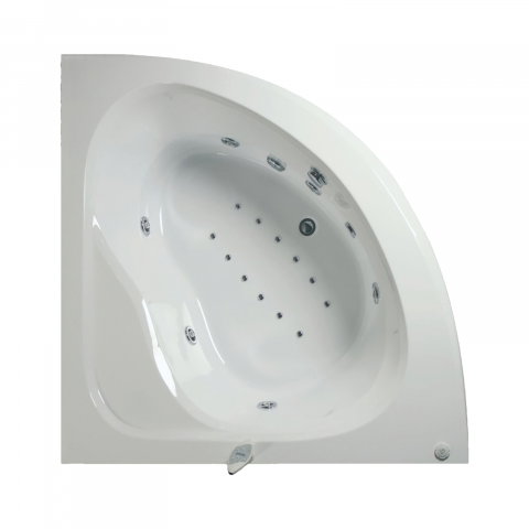 Baie - Cada de baie pe colt DAHLIA Duo Tronic 150 x 150 x 47 cm Belform