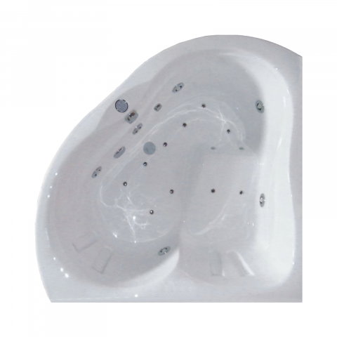 Baie - Cada de baie semirotund ZIAM Duo Light 152 x 152 x 53 cm Belform
