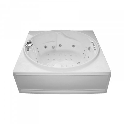 Cada de baie Sphera, rotunda, dreapta, alb 180 x 180 x 54 cm Fibrex [2]