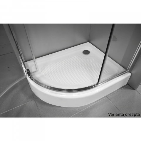 Cadita de dus Semirotunda dreapta CUBO 90 x 70 cm Belform [1]