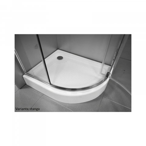 Cadita de dus Semirotunda stanga CUBO 110 x 70 cm Belform [1]
