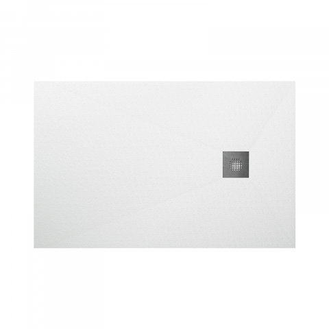 Baie - Cadita de dus slim ALUX, design picaturi, alb 80 x 80 cm Fibrex