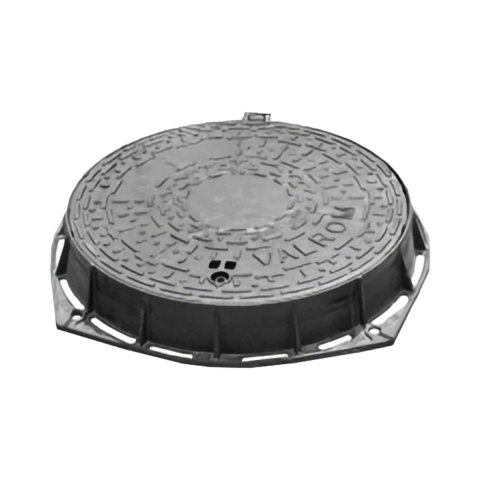 Canalizare exterioara - Capac cu rama din fonta D400 rotund D820 pas liber 600 inchizator ventilat