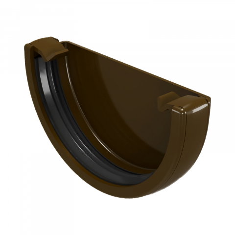 Colectare ape pluviale - Capac jgheab PVC clasic maro