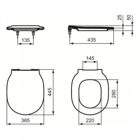 Capac vas WC SUBTIRE, inchidere lenta Connect Air Ideal Standard [6]
