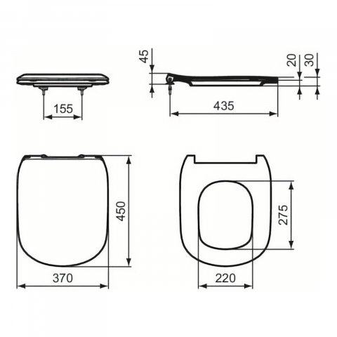 Capac vas WC SUBTIRE, inchidere lenta Tesi Ideal Standard [6]