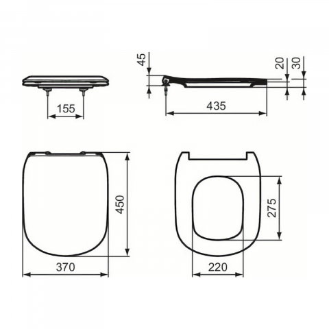 Capac vas WC, SUBTIRE Tesi Ideal Standard [6]