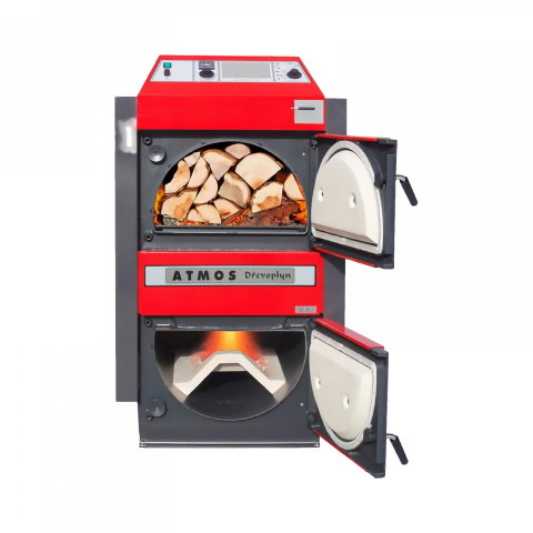 Cazan cu gazeificare dotat cu exhaustor de fum si serpentina de racire Atmos DC18S 20 kW [1]